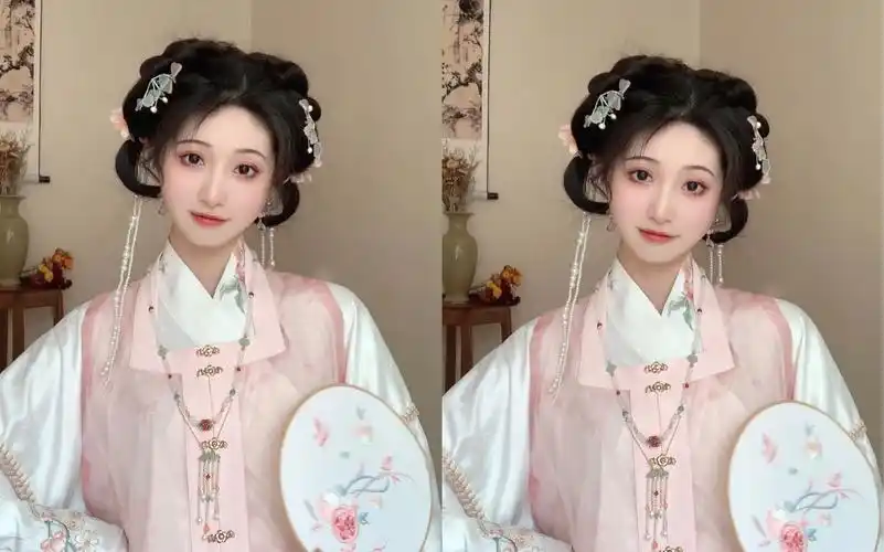 汉服发型教程|简单全真发无发包!温柔可爱俏皮少女感国风编发