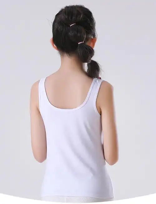 初中生内衣女青春期14岁高中学生女孩夏15女童显胸小少女发育背心白色