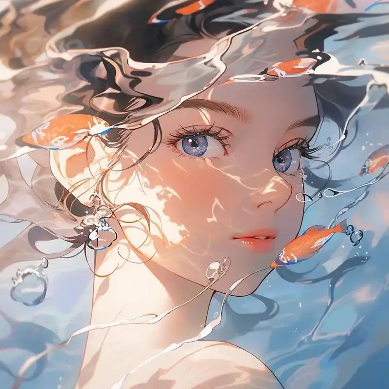 水下女孩治愈头像