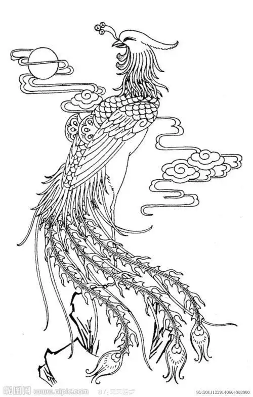 百鸟朝凤幼儿简笔画