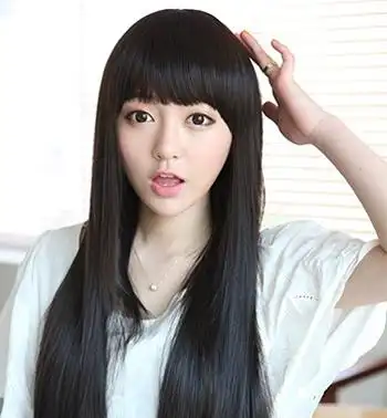 女生齐刘海发型集锦 清纯可爱惹人爱