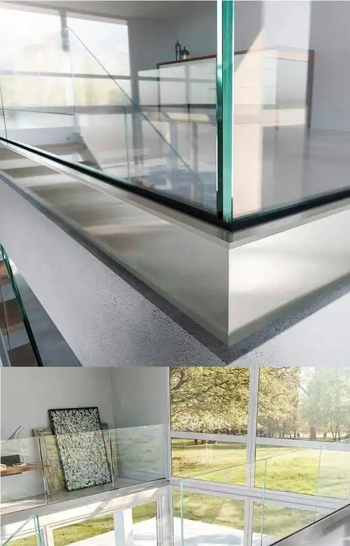 铝合金玻璃栏杆/护栏阳台露台 不锈钢楼梯立柱 新型出口u型低槽