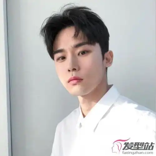 除了纹理烫,中分头也是韩国欧巴的最爱,近年已经不流行"盖头盖脸"了