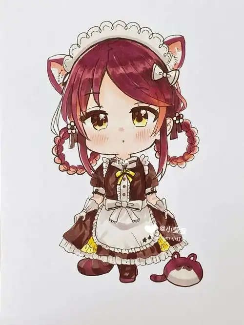 q版人物  #马克笔手绘  #动漫手绘  #马克笔儿童画  #素材分享 #画画