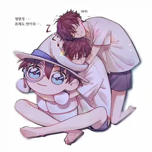 名侦探柯南# 团宠新一 大家都喜欢_(`」 ∠)好棒! twi:hada_00