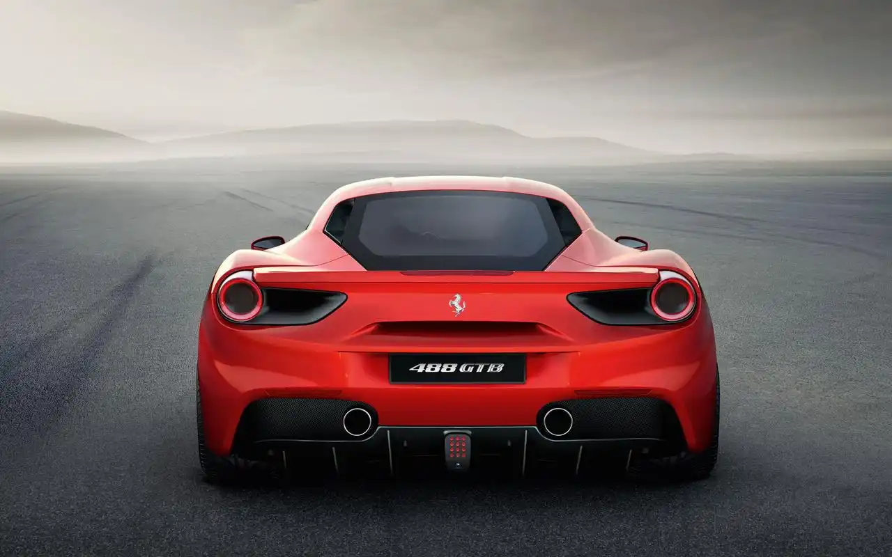 精选炫酷跑车法拉利红色超跑488系列高清桌面壁纸下载