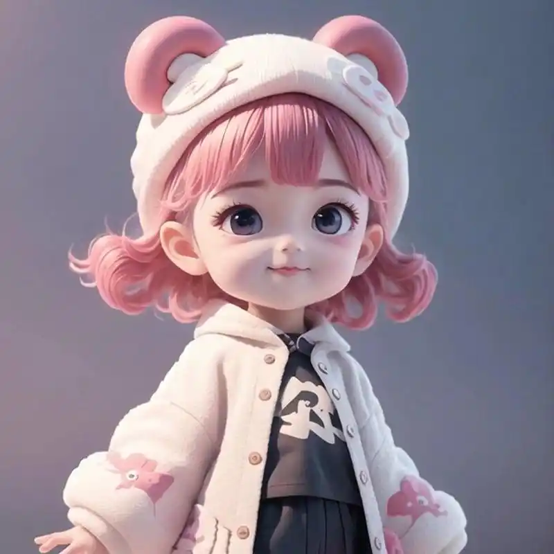 好可爱呢! 粉嘟嘟的女娃娃头像!