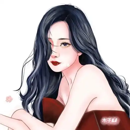 杨幂手绘头像画一个漂亮的大美女