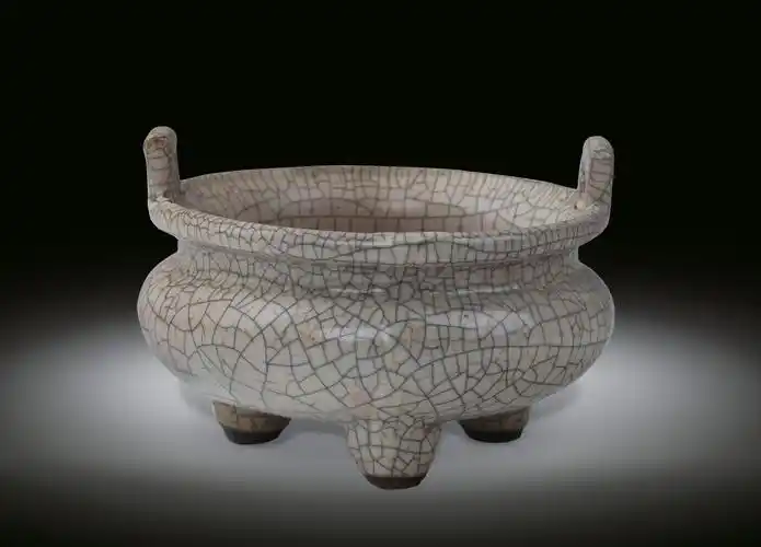 2376 宋 哥窑双立耳三足炉