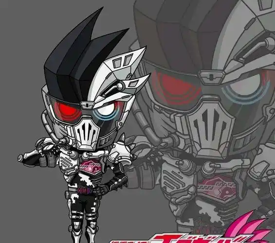 五个q版的假面骑士,假面骑士e哥和亚极陀又帅又可爱_drive_faiz_整体