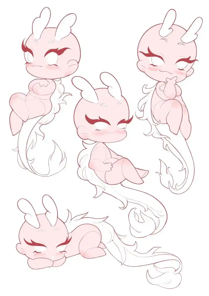 q版小龙.喜欢的话就双击一下哇#procreate绘画 #画 - 抖音