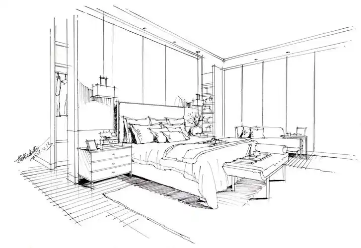 苗长银手绘——室内家装手绘范例