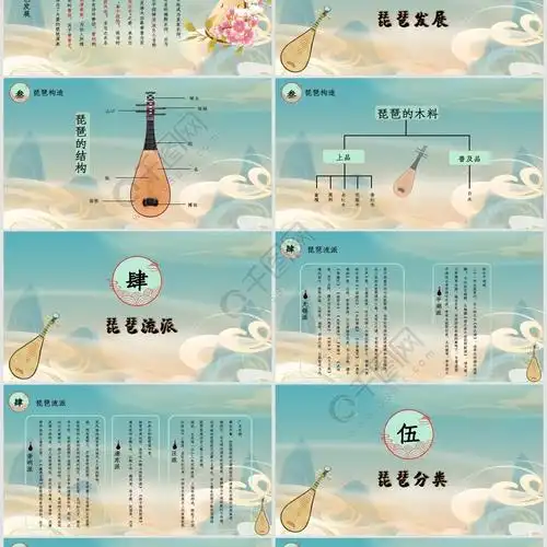 中国民俗乐器琵琶教学宣传ppt