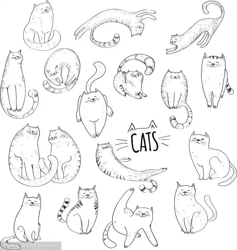 可爱的猫手绘收藏