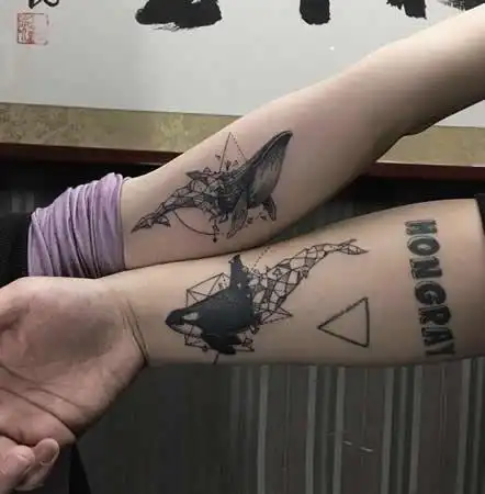 情侣手臂纹身图案一左一右(2/9)