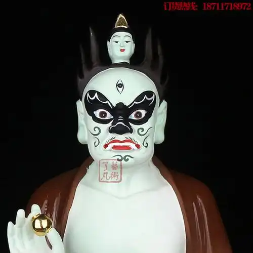 大士面然鬼王神像树脂彩绘道教佛教工艺品爷像摆件
