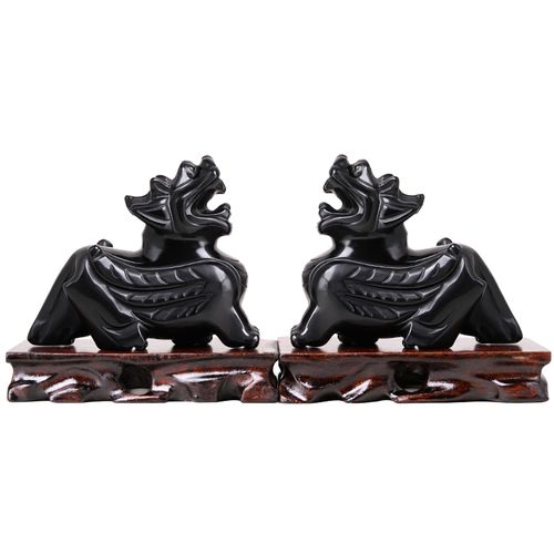 曜石貔貅摆件一对镇招财转运聚财皮丘办公室客厅摆件