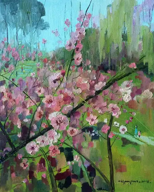 杏花春雨——魏盼盼油画新作