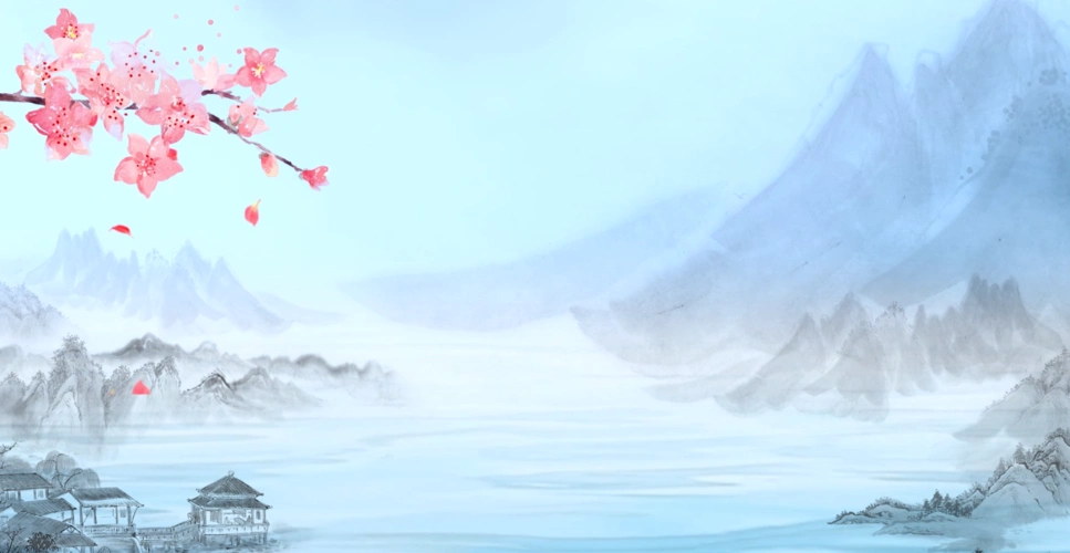 中国风素材-唯美高清水墨山水画中国风古典韵味动态仙境视频素材