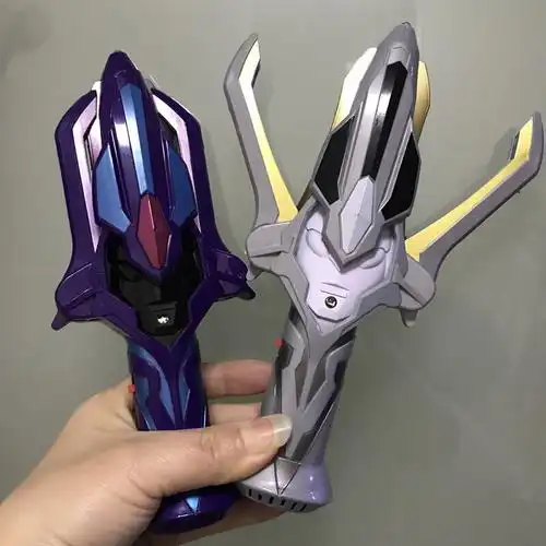 定制奥特曼银河火花枪变身器玩具全套装儿童模型发光变形开合红火花