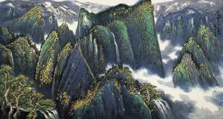 苗重安山水画(1)