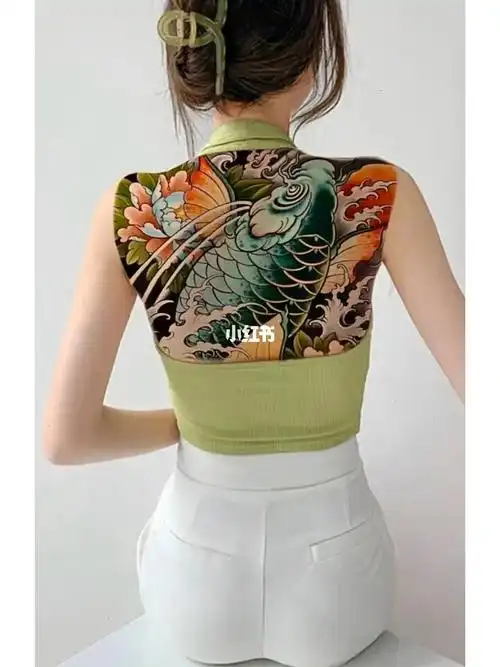 满背鲤鱼纹身  #鲤鱼纹身  #鲤鱼纹身手稿