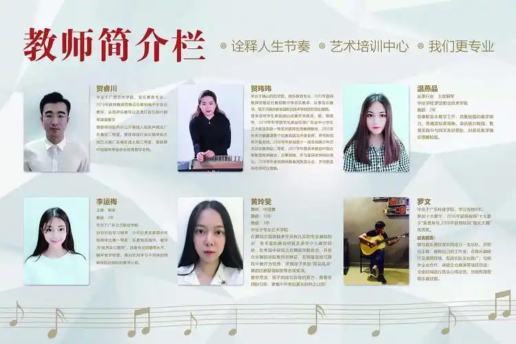 艺术学校教师简介栏