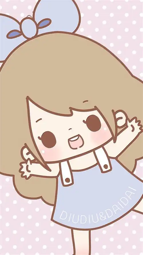 可爱卡通丢丢和呆呆情侣iphone手机壁纸