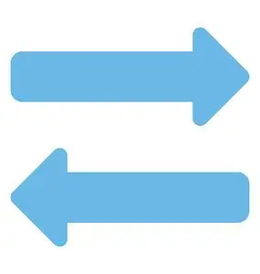 指示和 direcion 概念的左右箭头照片