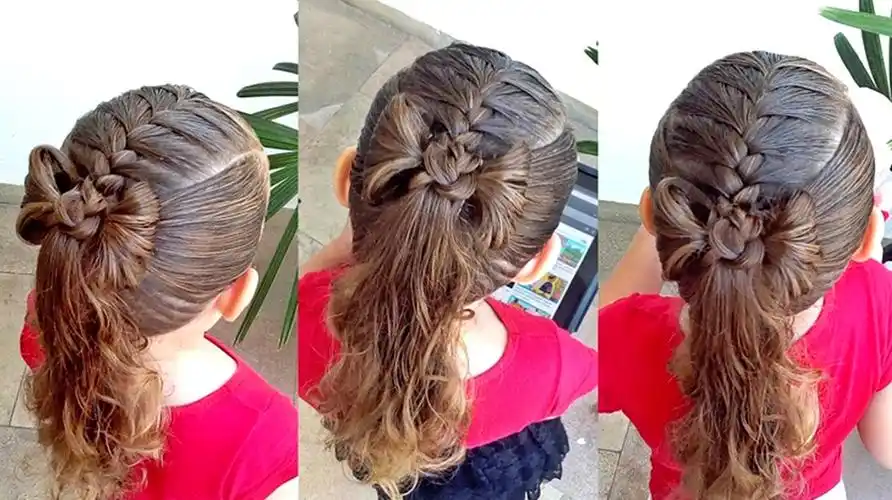 下面给大家分享一款美美滴儿童彩带编发,潮妈