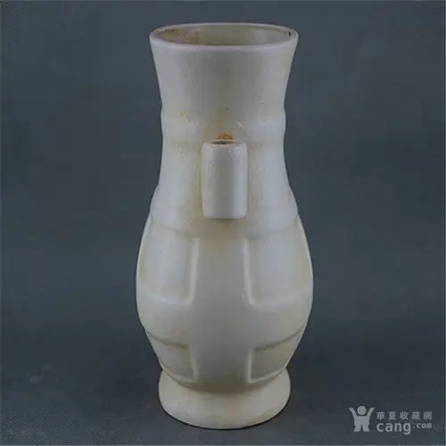 定窑白釉开片贯耳瓶图片_来自藏友xuben456123_陶瓷_地摊交易_华夏
