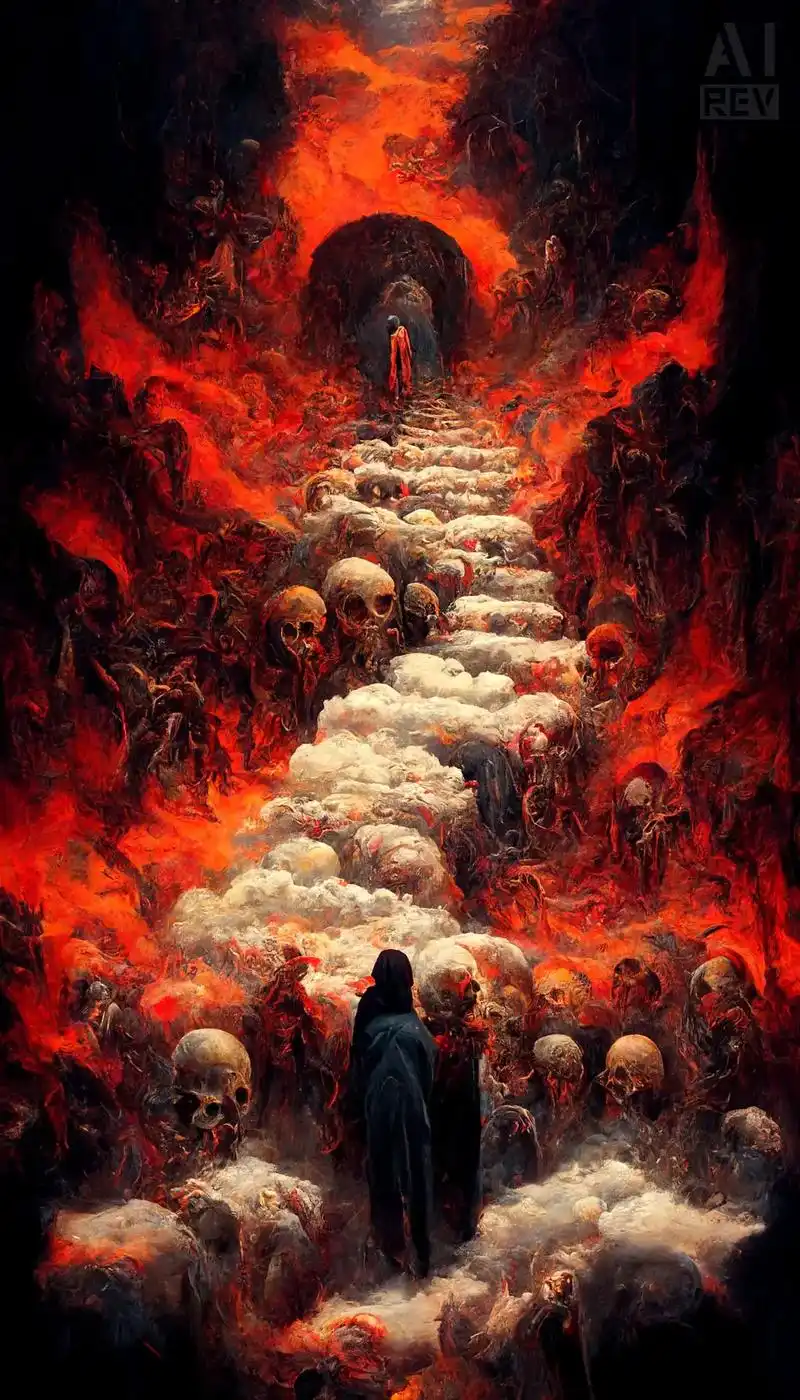 炼狱.#地狱 #炼狱 #ai插画  - 抖音