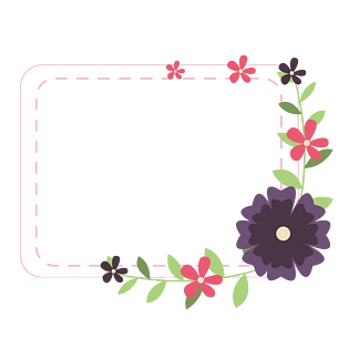 花朵边框小清新叶子花边装饰