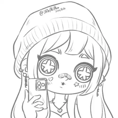 儿童插画q版头像线稿