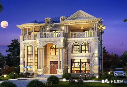 16x12米,农村欧式三层奢华城堡别墅,光外型一眼就惊艳了!_设计
