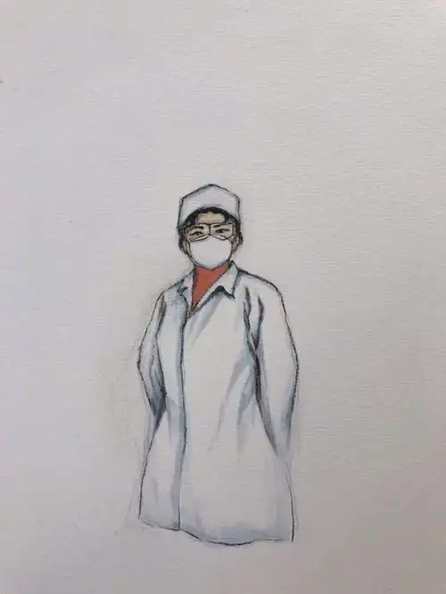 乐震文,张弛巧用手机画新作,颂扬最美的白衣战士