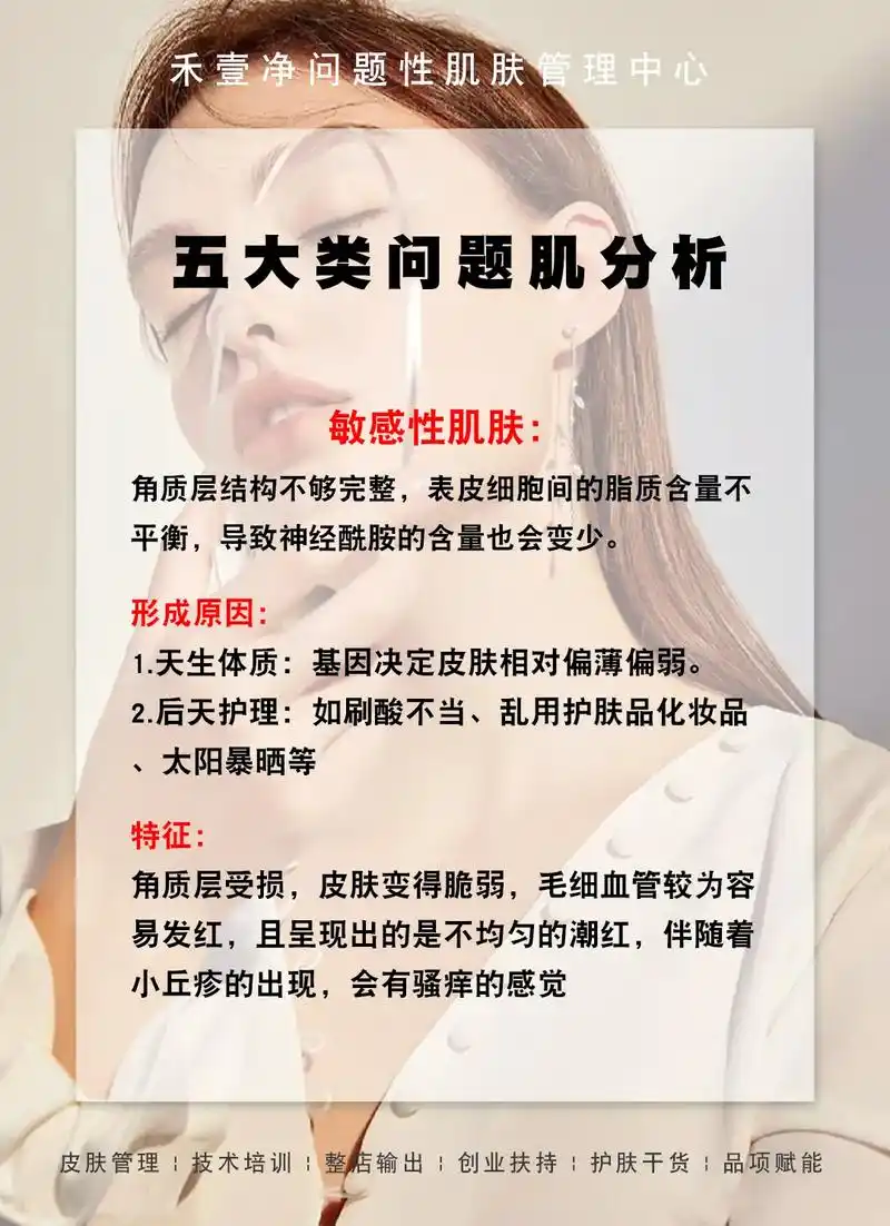 皮肤管理 | 五大类问题肌肤分析.#美容院加盟 更多皮肤管理 - 抖音