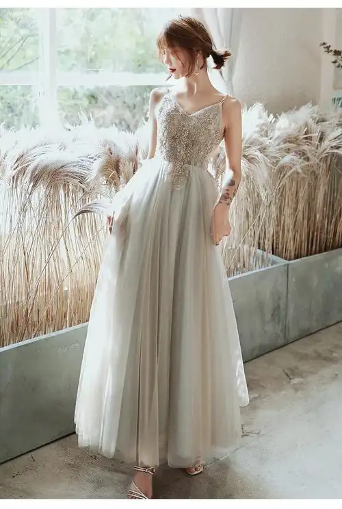 森系小晚礼服裙仙女平时可穿伴娘服超仙18岁成年礼仙气梦幻公主女