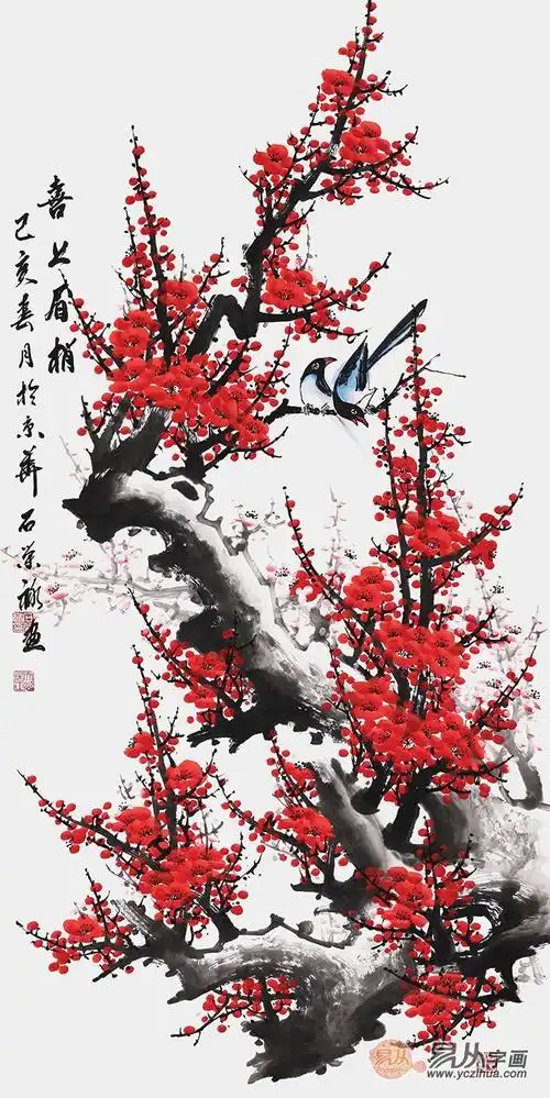 擅长画梅花的画家石荣禄 国家一级美术师国画梅花作品欣赏
