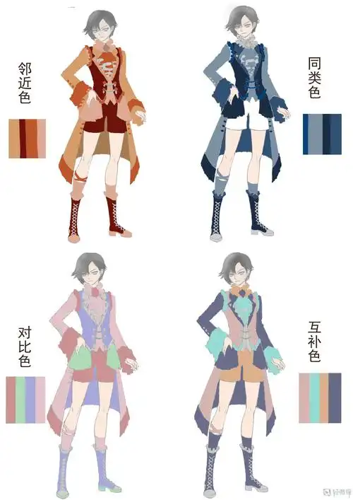 服装配色训练—色彩搭配入门基础练习