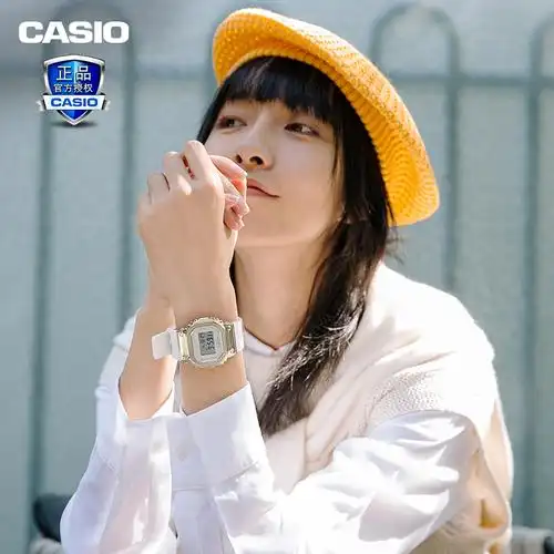 卡西欧手表女gshock明星同款简约金属手表女卡西欧小方gms5600