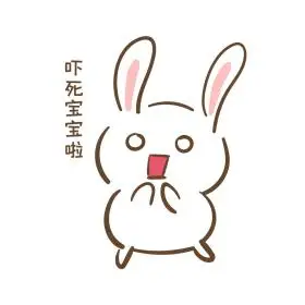 手绘卡通可爱小兔吓死宝宝表情包