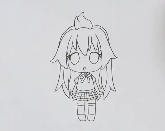 卡通动漫简笔画作品欣赏 kitty猫简笔简笔画哈喽kitty卡通q版人物简单