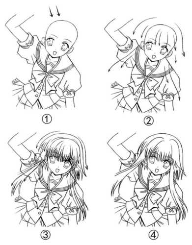 美少女漫画入门直发的画法