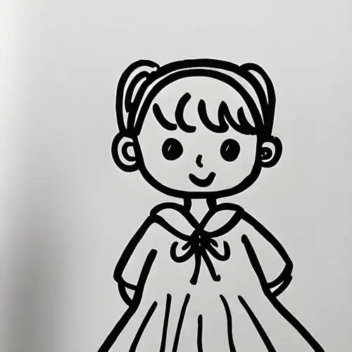 小女孩简笔画大全图片