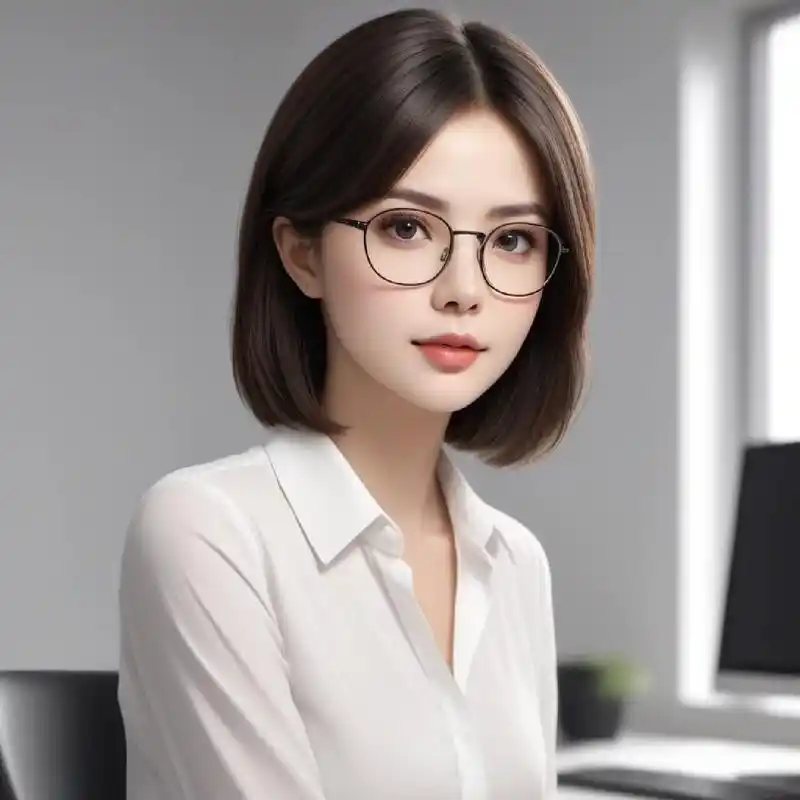 女生头像/职业头像 短发戴眼镜系列