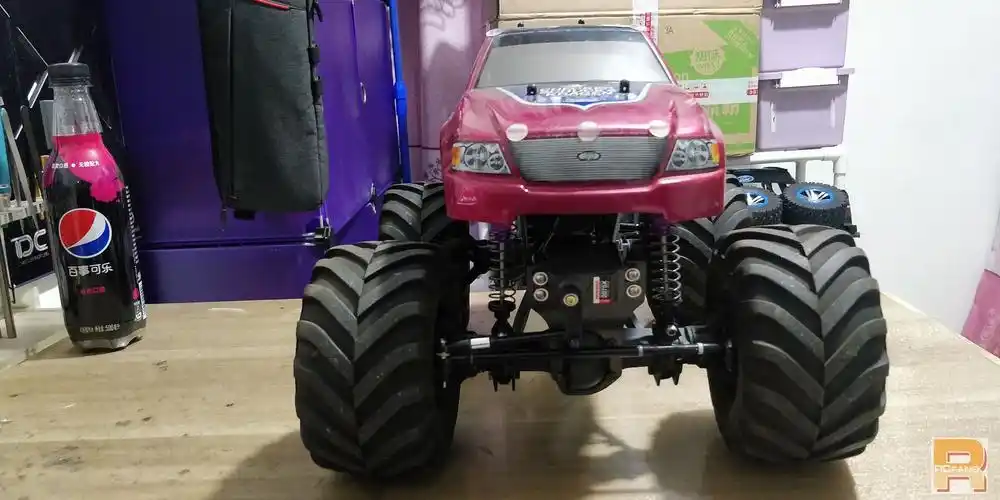 hpi wheely king 轮子王大脚车,无损改装四轮转向.