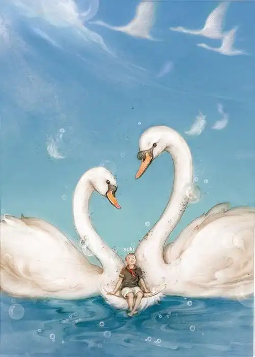 白天鹅|插画|儿童插画|yuki201472 - 原创作品 - 站酷 (zcool)