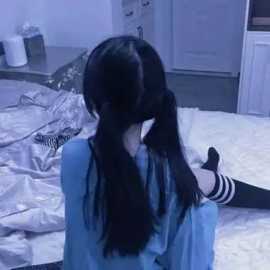 双马尾软妹背影女头,女生头像图片