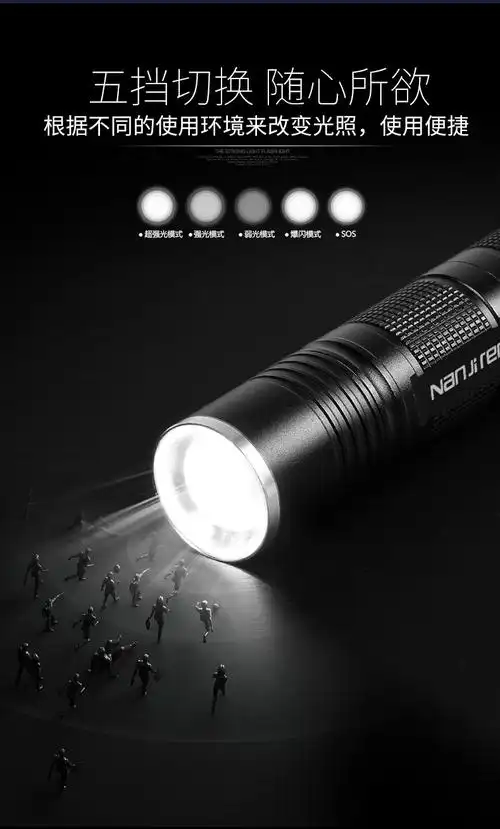 小米强光手电筒同款充电应急手电筒家用充电式耐用便携手电筒长续航s5